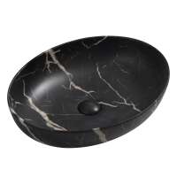 Раковина накладная Mixxus Premium ELLIPSE-0102 MARBLE 515х400х130mm