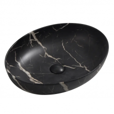 Раковина накладна Mixxus Premium ELLIPSE-0102 MARBLE 515х400х130мм