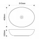 Раковина накладная Mixxus Premium ELLIPSE-0102 MARBLE 515х400х130mm