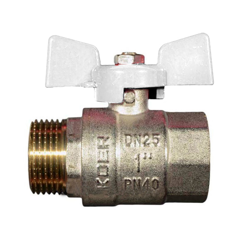 Кран шаровый Koer 1" ГШБ (KR.218.W) белый