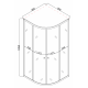 Душова кабіна без піддону Mixxus PLAIN SC01-90x90x185-GR CHROME сіре тоноване скло 4мм (MI6