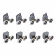 Душова кабіна без піддону Mixxus PLAIN SC01-90x90x185-GR CHROME сіре тоноване скло 4мм (MI6