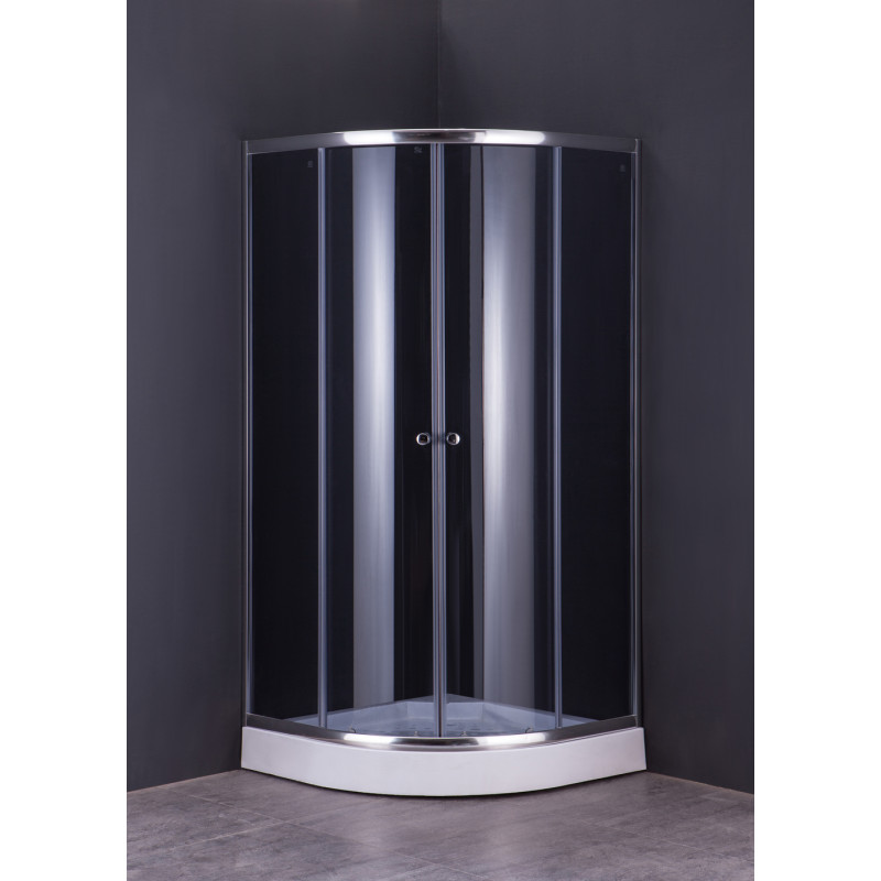 Душова кабіна без піддону Mixxus PLAIN SC01-90x90x185-GR CHROME сіре тоноване скло 4мм (MI6