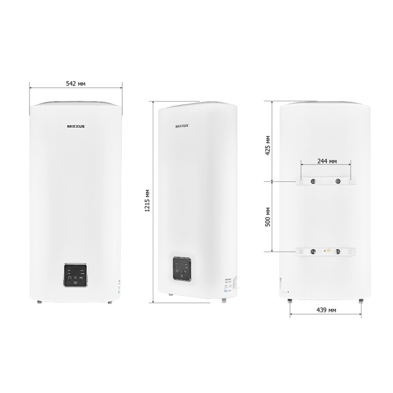 Водонагреватель "Плоский" MIXXUS EWH-09100 FLAT WET накопительный 100 л, мокрый тен 2 kW