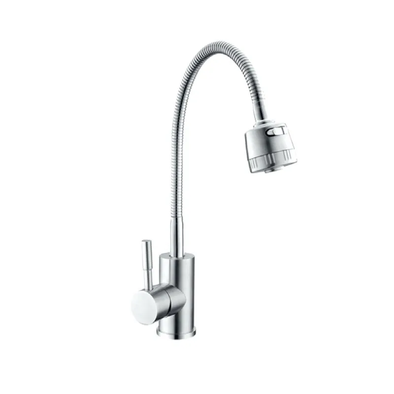 Смеситель для кухни Champion SUS-011 CHROME REFLECTOR с рефлекторным изливом из нержавеющей стали (