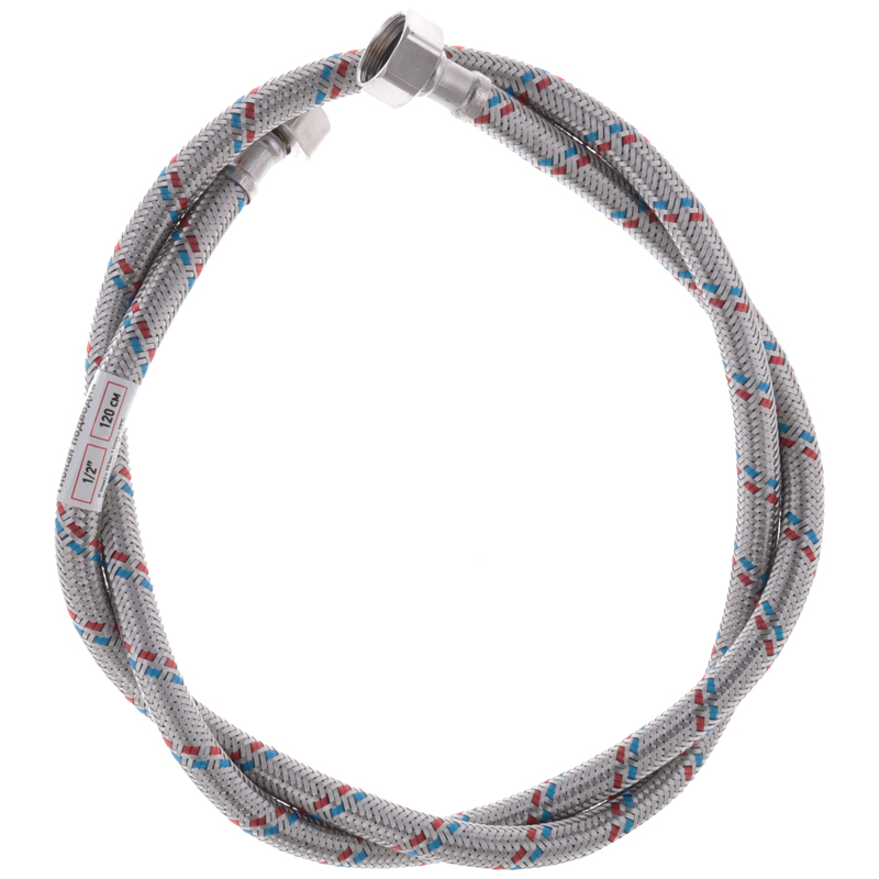 Гибкий шланг для подключения воды гайка 1/2'' - гайка 1/2'' (120 см) Zerix