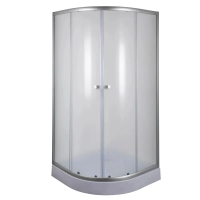 Душова кабіна з низьким піддоном Mixxus PLAIN SCT02-90x90x195-FB SATIN матове скло 4мм