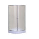 Душова кабіна з низьким піддоном Mixxus PLAIN SCT02-90x90x195-FB SATIN матове скло 4мм