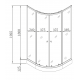 Душова кабіна з низьким піддоном Mixxus PLAIN SCT02-90x90x195-FB SATIN матове скло 4мм