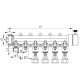 Коллектор распределительный 6-way с фитингом (40x20) PPR Koer K0194.PRO