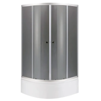 Душова кабіна з високим піддоном Mixxus PLAIN SCT01-90x90x195-GR SATIN сіре тоноване скло 4