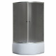 Душова кабіна з високим піддоном Mixxus PLAIN SCT01-90x90x195-GR SATIN сіре тоноване скло 4