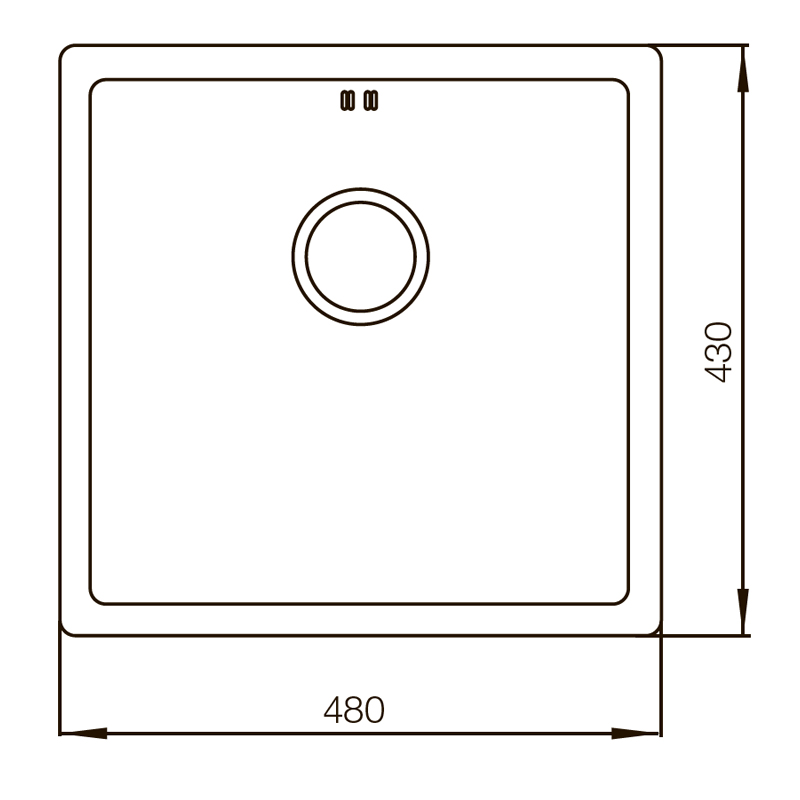 Мойка Mixxus MX4843-220x1.0-PVD-Bronze