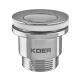 Донний клапан для умивальника Koer PW-02-01 1 1/4'' (кнопка) (Колір хром)