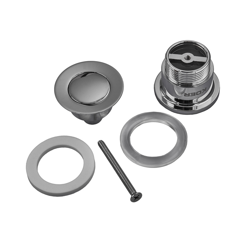 Донний клапан для умивальника Koer PW-02-01 1 1/4'' (кнопка) (Колір хром)