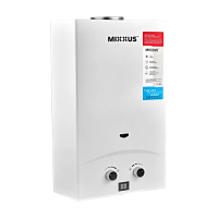 Газова колонка MIXXUS GWH-0110 BASIC WHITE димохідна 10 л/хв (колір білий)