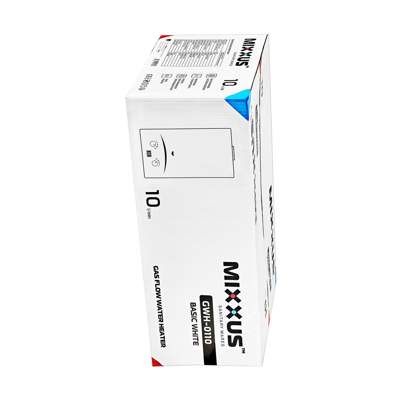Газова колонка MIXXUS GWH-0110 BASIC WHITE димохідна 10 л/хв (колір білий)