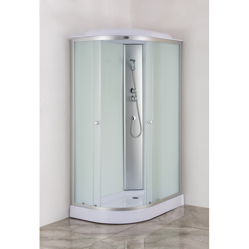 Бокс душевой без гидромассажа Mixxus WAVE SB02-120x80x215-R-FB SATIN с низким поддоном