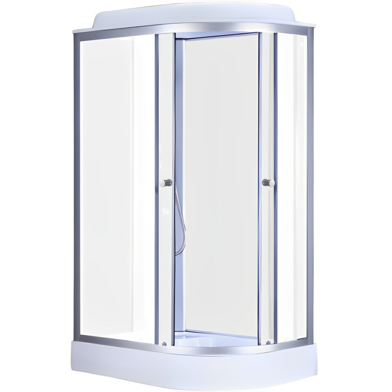 Бокс душевой без гидромассажа Mixxus WAVE SB02-120x80x215-R-FB SATIN с низким поддоном