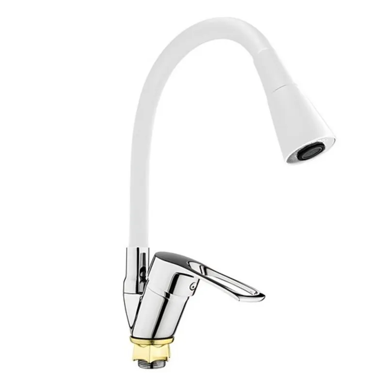 Смеситель для кухни Mixxus Dany 011 (NUT) REFL.WHITE (без подвода)