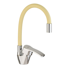 Кухонный смеситель с силиконовым изливом Zerix YUB 279 Reflector Ivory