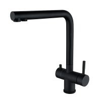 Смеситель для кухни с выходом для питьевой воды Zerix LUX-021 Black из нерж. стали SUS304