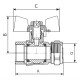 Кран шаровый Koer KR.352 - 20x3/4F Wing