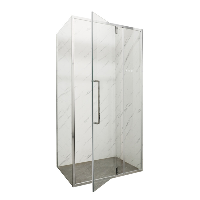 Душова кабіна без піддона Mixxus Premium BEVEL SC01-100x80x195-TR Chrome прозоре скло 6мм (MI