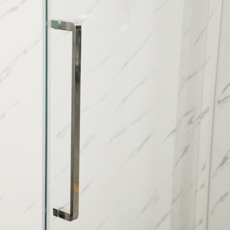 Душова кабіна без піддона Mixxus Premium BEVEL SC01-100x80x195-TR Chrome прозоре скло 6мм (MI