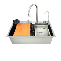 Мойка многофункциональная Zerix ZH7546-SET-07.SUS304 DECOR со встроенным смесителем