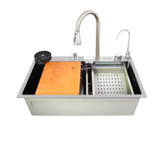 Мийка багатофункціональна Zerix ZH7546-SET-07.SUS304 DECOR з вбудованим змішувачем