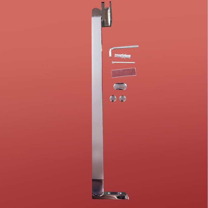 Двері в нішу Koer SR SD04-100x200-TR-01 прозоре скло Easy Clean 10мм, хром