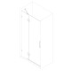 Двері в нішу Koer SR SD04-100x200-TR-01 прозоре скло Easy Clean 10мм, хром