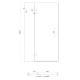Двері в нішу Koer SR SD04-100x200-TR-01 прозоре скло Easy Clean 10мм, хром