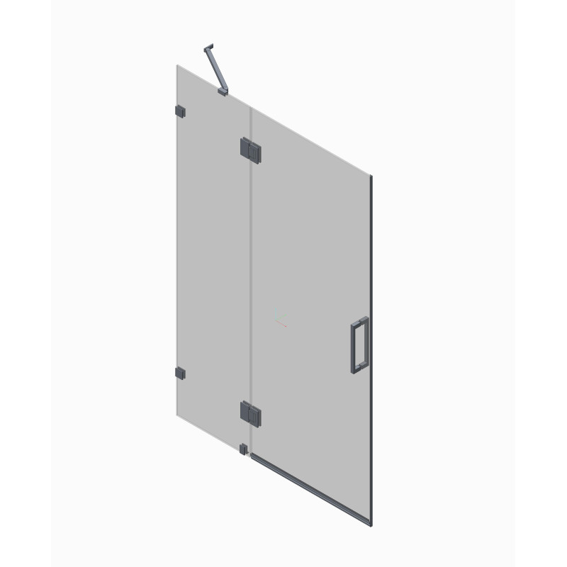 Двері в нішу Koer SR SD04-100x200-TR-01 прозоре скло Easy Clean 10мм, хром