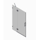 Двері в нішу Koer SR SD04-100x200-TR-01 прозоре скло Easy Clean 10мм, хром