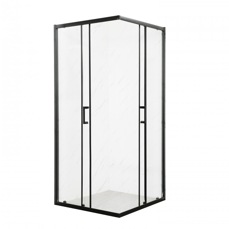Душова кабіна без піддона Mixxus Premium DIVERSE SC02-90x90x195-TR Black прозоре скло 5мм (MI
