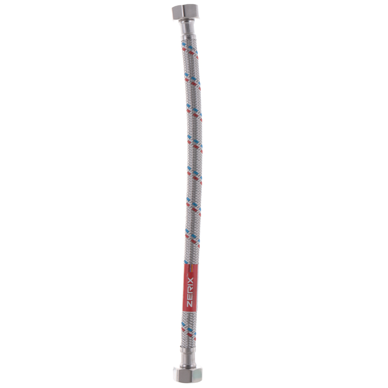 Гнучкий шланг для підключення води гайка 1/2'' - гайка 1/2'' (30 см) Zerix
