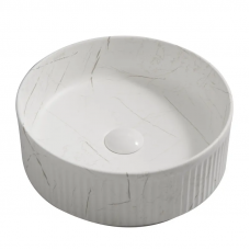Раковина накладна Mixxus Premium WAVE-0102 MARBLE 370х370х130мм