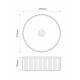 Раковина накладная Mixxus Premium WAVE-0102 MARBLE 370х370х130mm