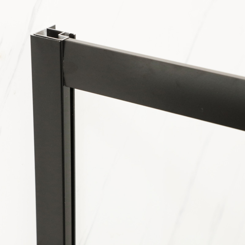 Двері в нішу Mixxus Premium DIVERSE SD01-160x185-TR Чорний прозоре скло 5мм