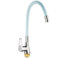 Смеситель для кухни Mixxus SOP4-045 Reflector White с белым силиконовым изливом