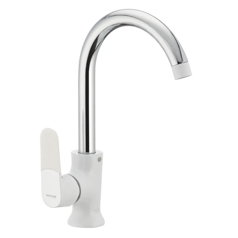 Кухонный смеситель белый Mixxus Premium Tiger 014