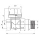 Кран термостатический прямой 1/2" Koer KR.923-GI