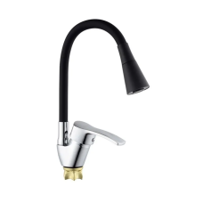 Смеситель для кухни с силиконовым изливом Champion YUB 011-279 (Nut) Refl.Black