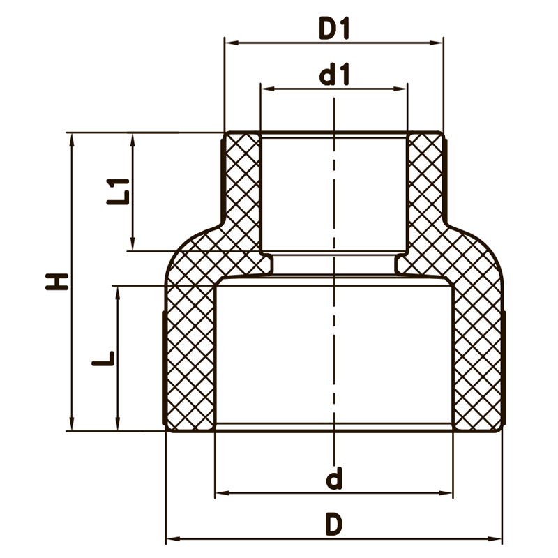 Муфта редукционная ВВ 25x20 PPR Koer K0032.PRO