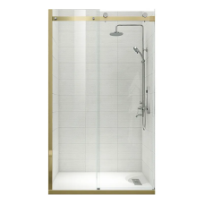 Двері в нішу Koer SR SD01-120x200-TR-12 прозоре скло Easy Clean 8мм, матове золото