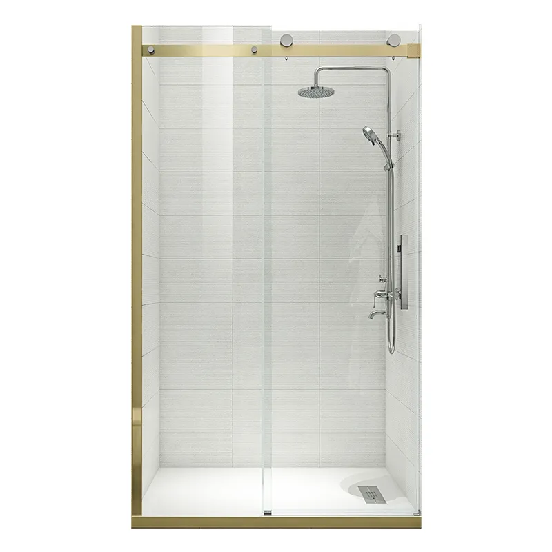 Двері в нішу Koer SR SD01-120x200-TR-12 прозоре скло Easy Clean 8мм, матове золото