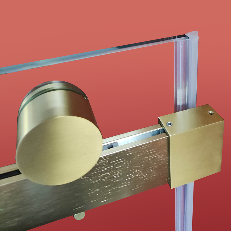 Двері в нішу Koer SR SD01-120x200-TR-12 прозоре скло Easy Clean 8мм, матове золото