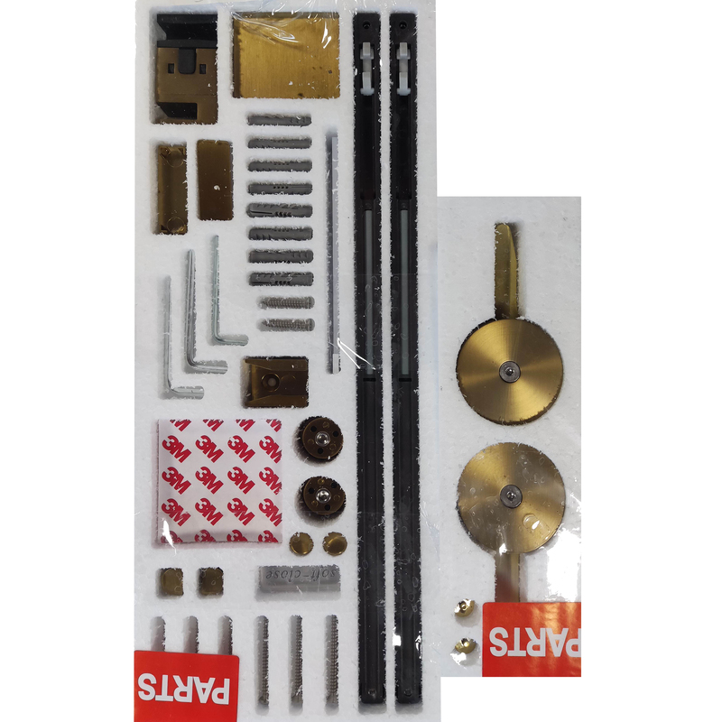 Двері в нішу Koer SR SD01-120x200-TR-12 прозоре скло Easy Clean 8мм, матове золото